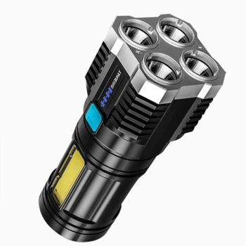 Super Jasné Baterka Ultra Výkonné LED Baterky Svetlo 4LED Vonkajšie Baterka Na Kempovanie