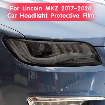 2 Kusy Auto Svetlometu Ochranný Film Svetlomety Opravy Transparentné Čierna TPU Nálepka Pre Lincoln MKZ 2017-2020 Príslušenstvo