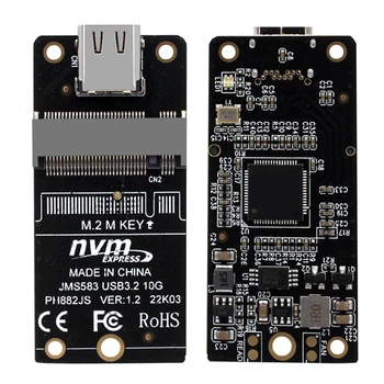 NVME M. 2-Typ-C SSD Prípade Doska JMS583 Pevného Disku Kryte Adaptéra Karty USB3.2 Podpora 2230 2242 2260 2280 Veľkosť SSD