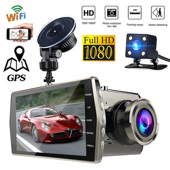 Pomlčka Cam Auta DVR WiFi GPS 4.0 Full HD 1080P parkovacia Kamera Video Rekordér pre Nočné Videnie Auto Black Box Dashcam Parkovanie Monitor