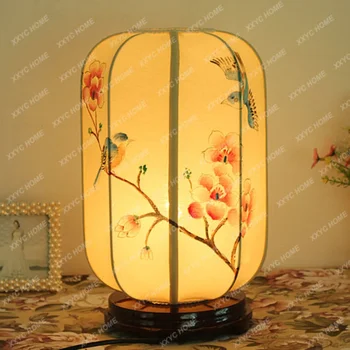 Starožitný Stôl Lampa Čínsky Classical Spálňa Ručne Maľované Nočný Stolík Lampa Štúdiu Creative Inn Ľudovej Čínsky Štýl, Stolná Lampa