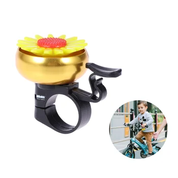 Slnečnica Tvarované Bike Bell Deti Deti Bell Cyklistické Bell Riadidlá Krúžok Bell Zvonenie Roh (Zlatá)