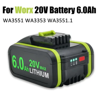 20V 6.0 Ah Nabíjateľné Lítium-Iónové Batérie pre Náradie Worx WA3551 WA3553 WA3641 WG629E Náhradné Batérie