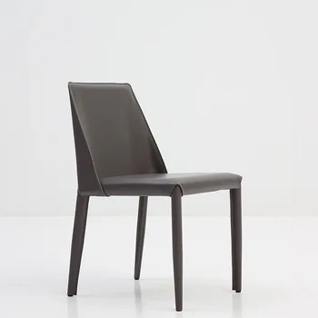 28 taliansky sedlo kožené kreslo jednoduchý domov krém style designer jedálenské stoličky svetlo luxusnej reštaurácii minimalistický jedálenský stôl