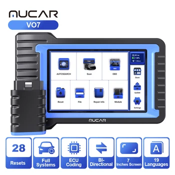MUCAR VO7/VO7S Profesionálne Auto Diagnostické Nástroje OBD2 celý systém skenera 28 obnoví ECU Kódovanie Automobilov, Diagnostika scan nástroje