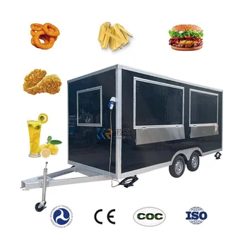 Mobile Potravín Truck Kiosk Potravín Košíka Trailer Čína Inovácie, Nové Vonkajšie Mobilný Príves Na Občerstvenie Kávu