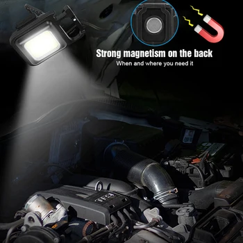 Prenosný Mini LED Svetlo, Vysoký Jas 500MA Nepremokavé USB Rechargable KLASU Lampa Kempingové Svietidlo Núdzové Svietidlá Vonkajšie
