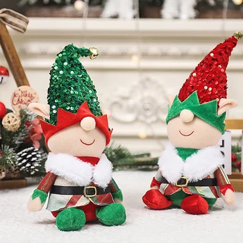 2 Ks Výzdoba Stola Elf Jemné Rozkošný Vianočné Handričkou Festival Krásne