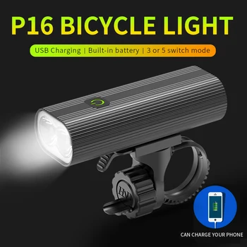 P16 Požičovňa Baterka USB Nabíjateľné LED Svietidlo na Bicykel Predné Svetlo 3-5 Režimy pre Prilby Cyklistické MTB Príslušenstvo Elektrické Scooter