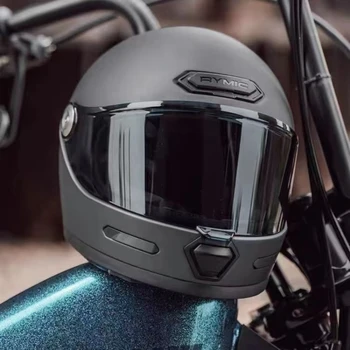 Štyri ročné obdobia Retro Plnú Tvár Prilbu na Motocykel, Jazdecká Prilba pre Mužov a Ženy je Motocyklistu Bluetooth Headset Slot Casco Moto