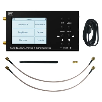 Prenosné Spektrum Analyzer SA6 35-6200MHz 3.2 Palcový LCD Displej 6GHz Digitálny RF spektrálny Analyzátor s Generátora Signálu
