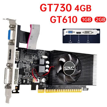 GT730 4GB DDR3 128Bit Grafika grafická Karta s Kompatibilný s HDMI VGA DVI Port PCI-E2.0 16X Herné grafická Karta GT610 pre PC Počítač