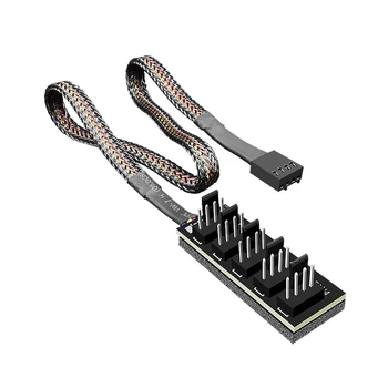 1 až 5 Spôsob 4-Pin PWM CPU Chladiča Ventilátor PC Case Fan Rukávy Napájací Kábel Hub Rozbočovač