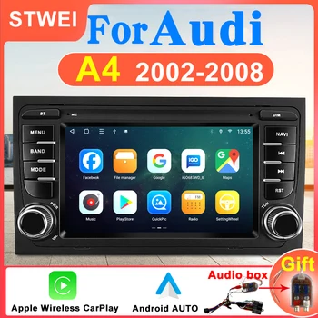Pre Audi A4 B6 B7 B8 S4 RS4 Jadro 8 2002-2008 Android 11 7-palcový Car Multimedia Broadcast Video Prehrávača DSP GPS Carplay
