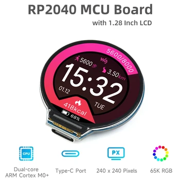 RP2040 IPS Displej Modul 240x240 Pixelov 1.28 Palcový Kolo LCD Displej Dual-Core Arm Cortex M0+ Procesor pre Raspberry Pi