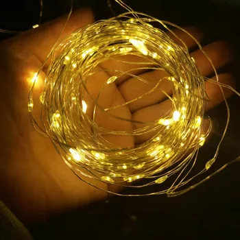 Víla Osvetlenie Reťazce CR2032 LED Medený Drôt String Svetlá pre Vonkajšie Sviatok Vianočný Veniec Svadobné Party Dekorácie 5 ks
