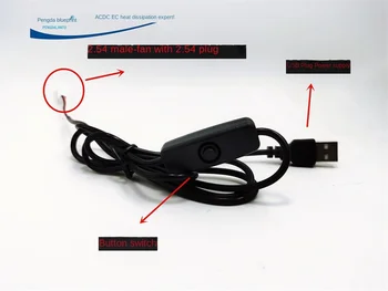 Predlžovací Kábel USB 2.54 Samec Konektor Konverzie Drôt USB Konektor na 2.54 Prepnite položku Connection Chladiaci Ventilátor Jeden Meter Riadku Dlhé