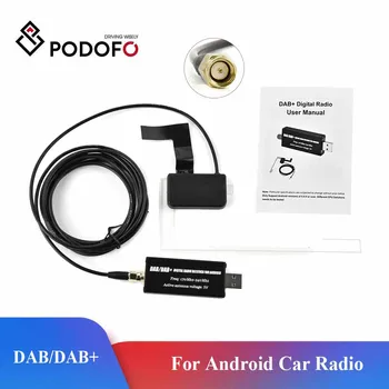 Podofo DAB + Anténa S USB Adaptér Android autorádia GPS Stereo Prijímač Prehrávač Pre Univerzálne