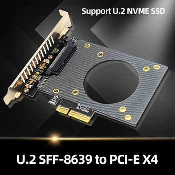U. 2 SFF8639 PCI-E X4 Rozširujúca Karta Adaptéra Karty 4000MB/s Odvod Tepla Rozšírenie Kartu, Podpora SSD GEN4 pre PCIE X4, X8, X16