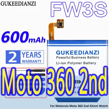 Vysoká Kapacita GUKEEDIANZI Batérie FW3S 600mAh FW3L 480mAh pre Motorola Moto 360 2. Moto360 2. 42mm 46 mm SNN5962A