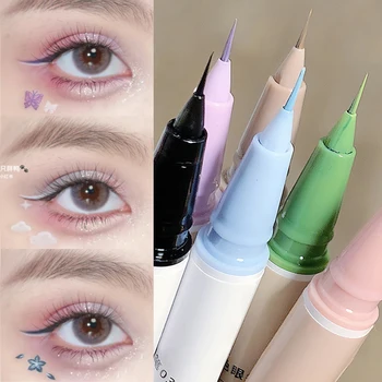 6 Farieb Farebné Tekuté Očné Linky Pero Nepremokavé Rýchle Sušenie Dlhotrvajúci Matný Modrá Fialová Ružová Neon Eyliner Ceruzka Make-Up, Kozmetické