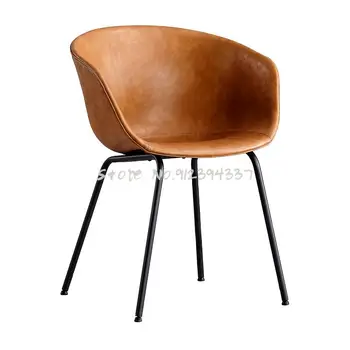 Svetlo luxusné jedálenské stoličky priemyselné štýlová reštaurácia, domáce kovaného železa operadla hotel stoličky Nordic jednoduché predaj kancelárie