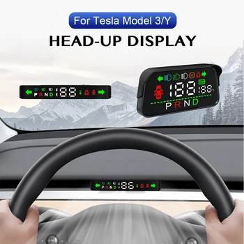 Rýchlomer Digitálny Budík Nastavený Pre Tesla Model 3 Y 2016-2023 Auto Head Up Display Svetla, Dvere, Prevodovky, Brzdový Monitor Indikátor