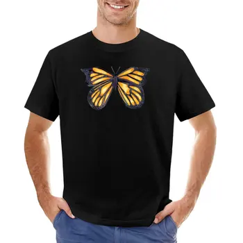 Monarch Butterfly Tričko čierne tričko T-shirt pre chlapca, vintage oblečenie, Estetické oblečenie mužov cvičenie tričko