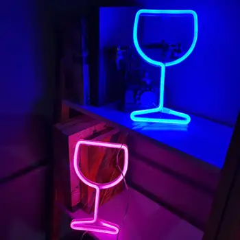 Poháre na víno, Neónové Svetlo Tvorivé Tvar USB/batériové LED Neon Light Non-zabraňuje Energeticky úsporné Neónový nápis Lampa Dekorácie