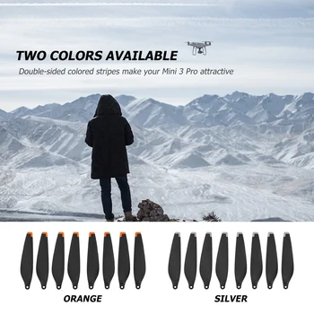 4 Páry Drone Quick-Release Čepele Rekvizity pre DJI Mini 3 Pro Low-Noise Vrtule