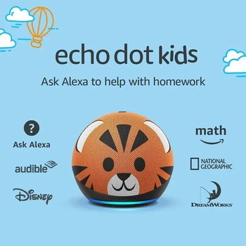 Zbrusu Nový Echo Dot (4. Generácie) Deti Smart Reproduktor Alexa Hlasový Asistent Smart Home Určený pre deti pomocou rodičovskej kontroly