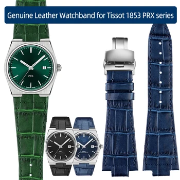 Originálne Kožené Watchband pre Tissot 1853 PRX série Popruhu Pásu T137.407 T137.410 Vypuklé Konci Mužov Náramok Náramok na Zápästie