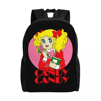 Kawaii Dievča Candy Candy Notebook Batoh Ženy Muži Základné Bookbag pre College School Student Anime, Japonsko Tašky