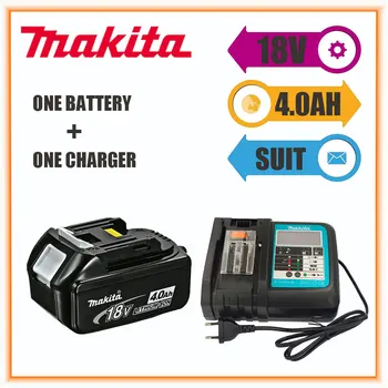 4000mAh 100% Originál Makita 18V 4.0 Ah BL1830 Nabíjateľná Náradie Batérii S LED Li-ion Výmena BL1860B BL1860 BL1850