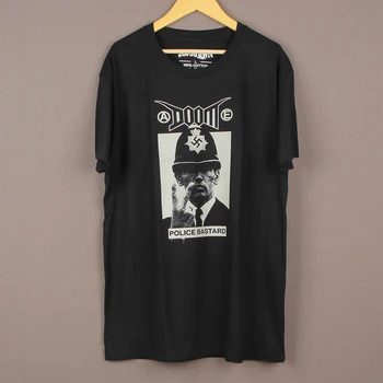 Doom T-Shirt Polícia Bastard Hardcore Punk Kôry Anti Cimex Mob47 Vypúšťanie Mužov Letné Bavlnené Tričko