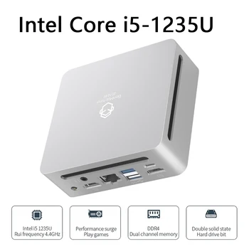 SZBOX Intel Core i5-1235U MINI PC DDR4 3200MHz 16GB 500GB PCIe4.0 NVMe SSD WIFI6 BT5.2 Plochu MINI PC Gamer Počítača