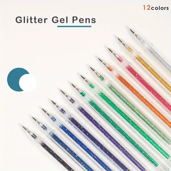 12pcs Farby Glitter Gel Zvýrazňovač pre Scrapbooking DIY Známky Kreslenie, Maľovanie, Farbenie Denníka Umelecké Remeslá