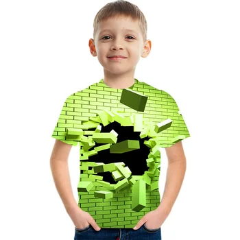 Cartoon vytlačený 3D T-shirt bežné mužov a ženy, detské módne krátke rukávy