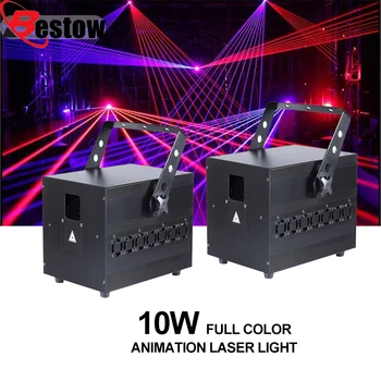 10w Farebný 3D Efekt 30kpps RGB Laser Scanner, Osvetlenie, DJ Party Bar Disco Projektor Fáze Osvetlenie, Animácie Laserové Svetlo
