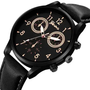 Módne Kožené Pútko Mužov Náramkové hodinky Quartz Rose Gold Bežné Hodinky Relogio Masculino najpredávanejšie Produkty pre Dropshipping