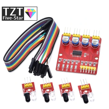 TZT F233-01 Štyroch smeroch infračervené sledovanie / 4 kanál sledovania modul / prenosová sústava / prekážkou vyhýbanie / auto / robot senzory