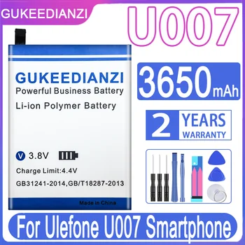 GUKEEDIANZI Náhradné Batérie U 007 3650mAh Pre Ulefone U007 Smartphone Batérie + Bezplatné Nástroje