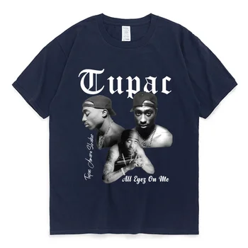 Muţi a ţeny rapper Tupac 2Pac T-shirt, hip-hop, street oblečenie, veľké, krátke rukávy, 2023 letné módy bavlna 100% bavlna