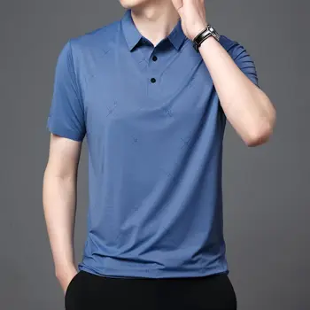 Jednoduché Atmosféru Jedinečného Vysoko Kvalitný Polo-tričko kórejský Módne Krátky Rukáv Mužov Oblečenie Letné Nové Klasické Topy W5595