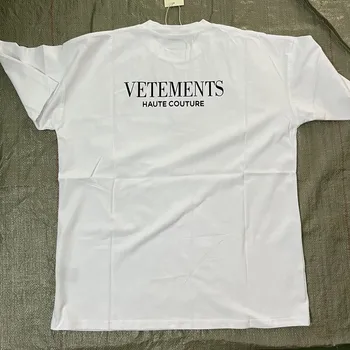 Nové VETEMENTS T Shirt List Slogany Krátke Rukáv Top Tees Bavlna Nadrozmerná VTM T-košele pre Mužov, Ženy