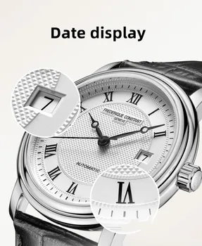2023 Módne Luxusné Jednoduché Frederique Konštantný Hodinky pre Mužov FC-303 Bežné Auto Dátum Dial Náramkové hodinky Premium Kožený Remienok