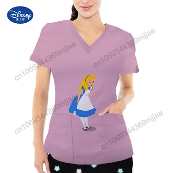 Disney Vrecku tvaru Japonský Y2k Oblečenie Žien T Shirt dámske tričko Plodín Top Dámske Oblečenie, Módne Žena, Blúzky, 2023 Yk2