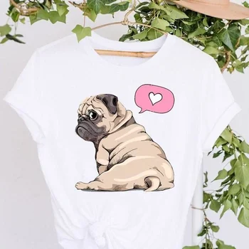 Pug tričko ženy, anime, Japonskej tričko žena komické grafické oblečenie