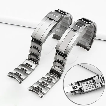 Príslušenstvo hodinky Kapela Náhrada ZA ROLEX GMT SUB Zápästie dolaďovacie Vytiahnuť Zuby Náramok 316L Pevnej Ocele Chiain 20 21 MM