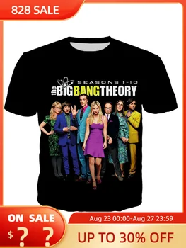 Hot Predaj TV Big Bang Theory 3D Vytlačené T-Shirt Muži/Ženy Móda Bežné Harajuku Štýl Okrúhlym Výstrihom, Krátky Rukáv Topy